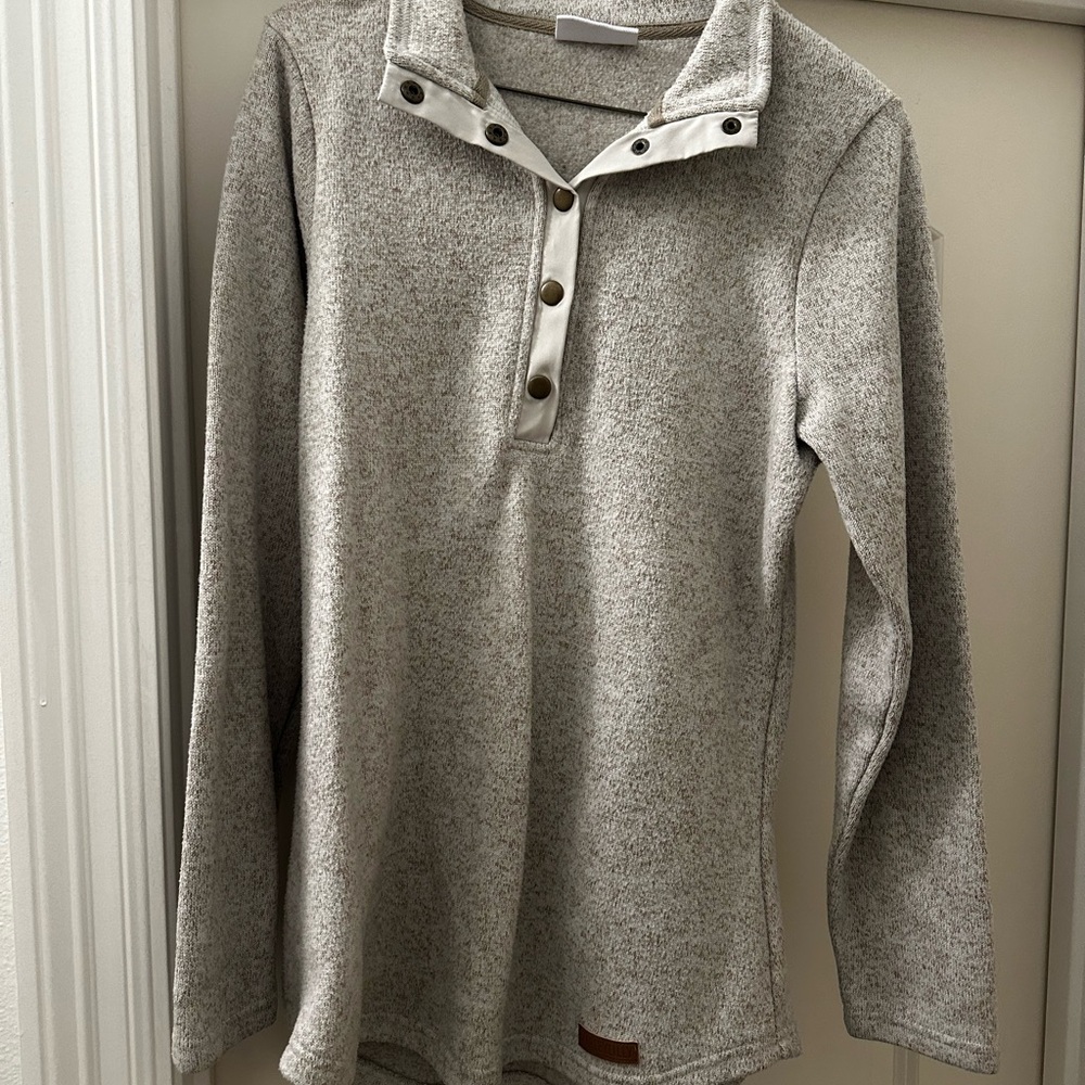 Button-Up Pullover Sweater